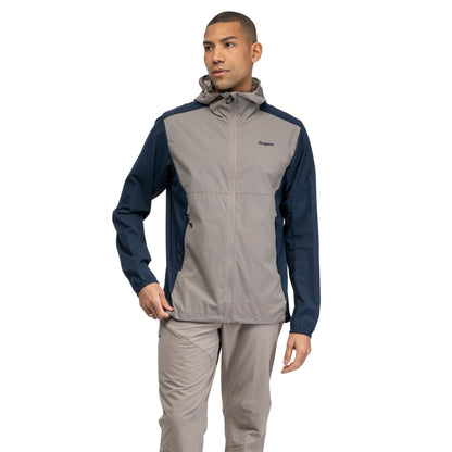 Bergans Rabot Windbreaker Jacket Men Rock Taupe / Navy Blue