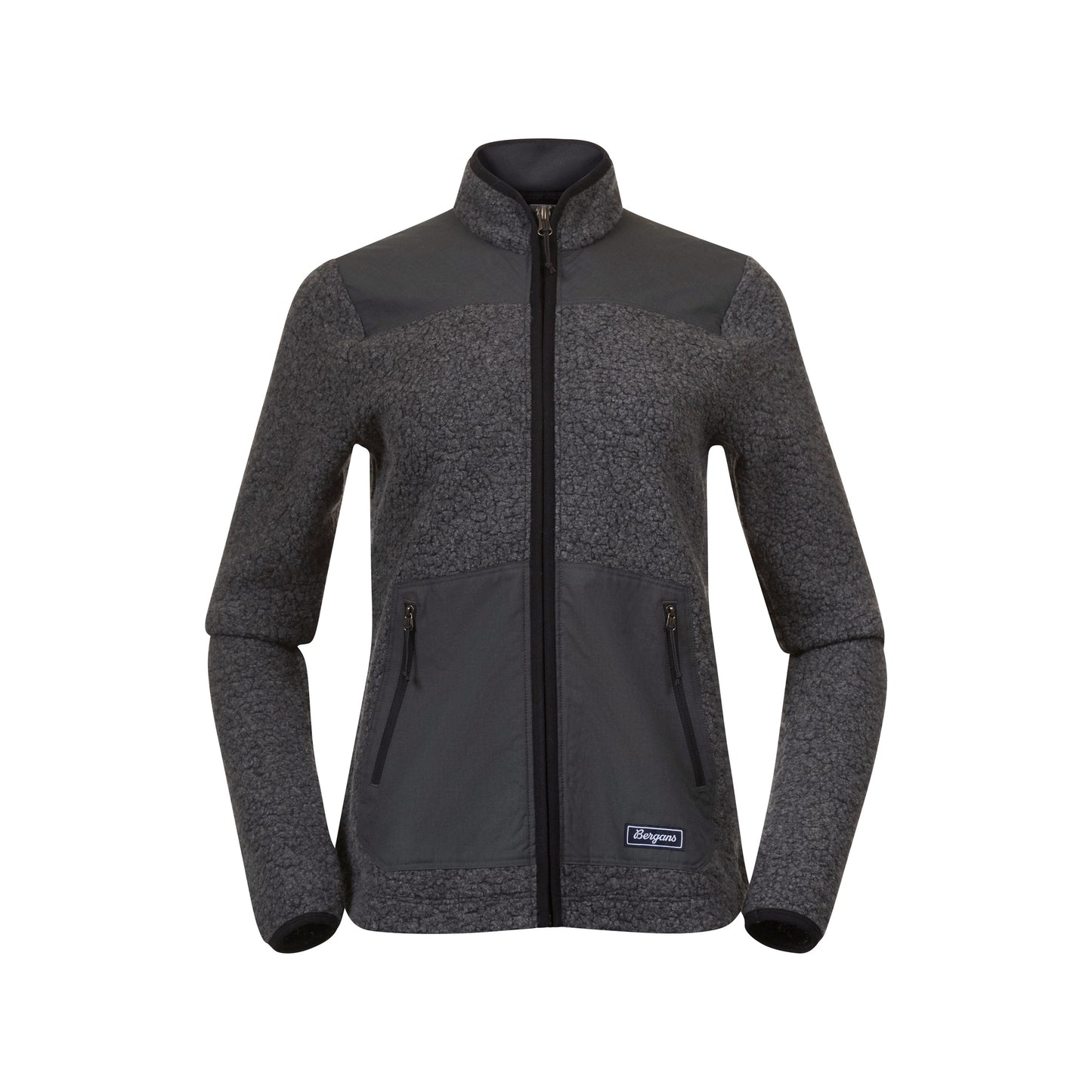 Bergans Nordmarka ReWool Pile Midlayer Jacket Women Solid Dark Grey / Dark Shadow Grey