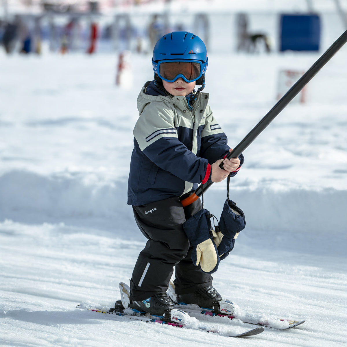 Bergans Lilletind Insulated Shell Jacket Kids Navy Blue / Light Green Mud