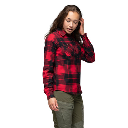 Bergans Nordmarka Flannel Shirt Women Red / Black Check