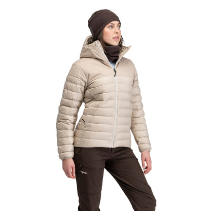 Bergans Lom Light Down Hood Jacket Women Beige