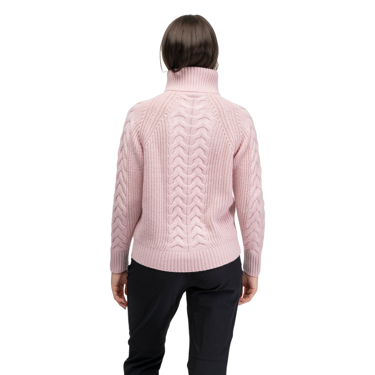 Bergans Milde Knitted Wool Half Zip Women Faded Pink