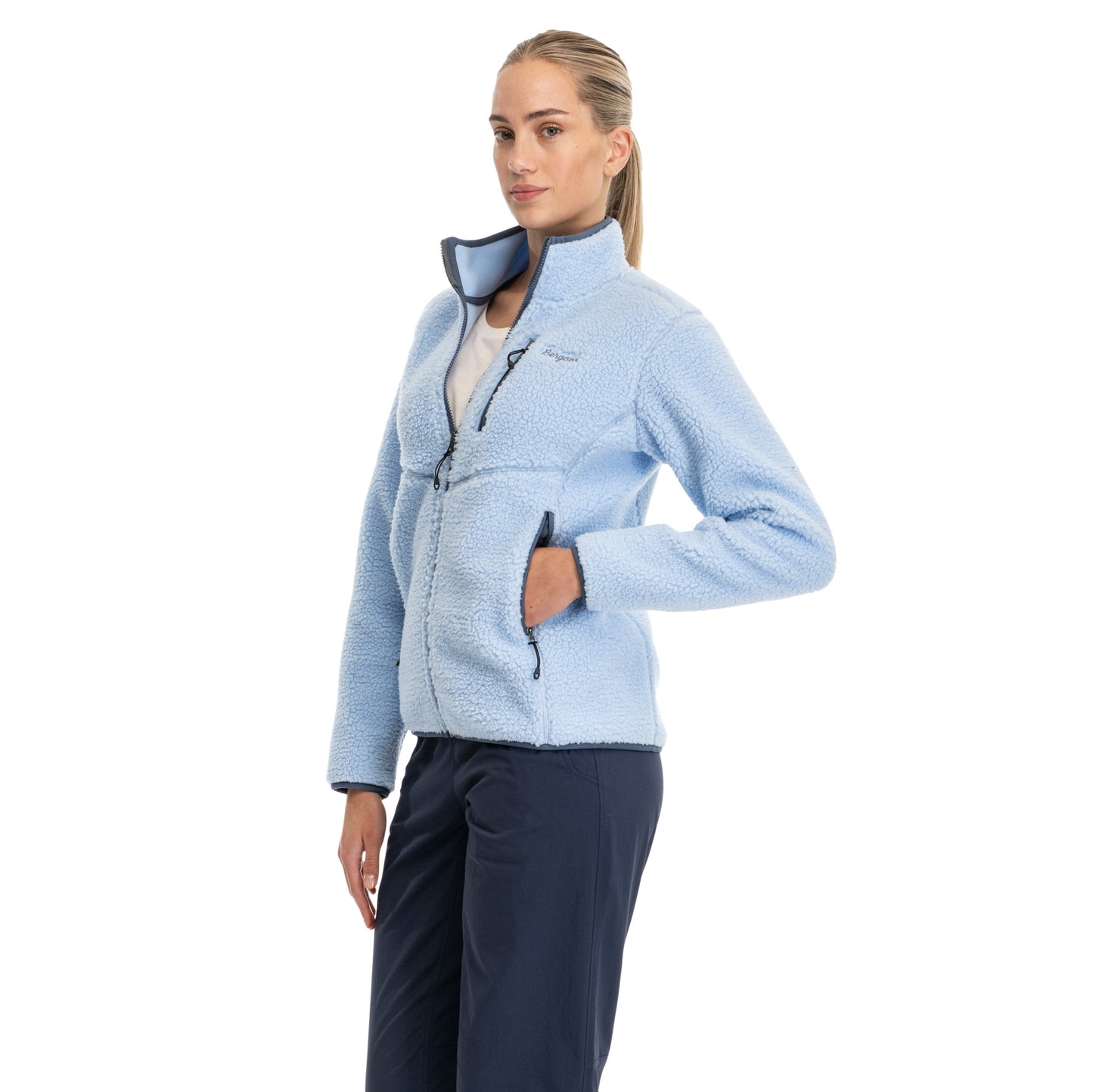 Bergans Lunnan Pile Fleece Jacket Women Cool Blue