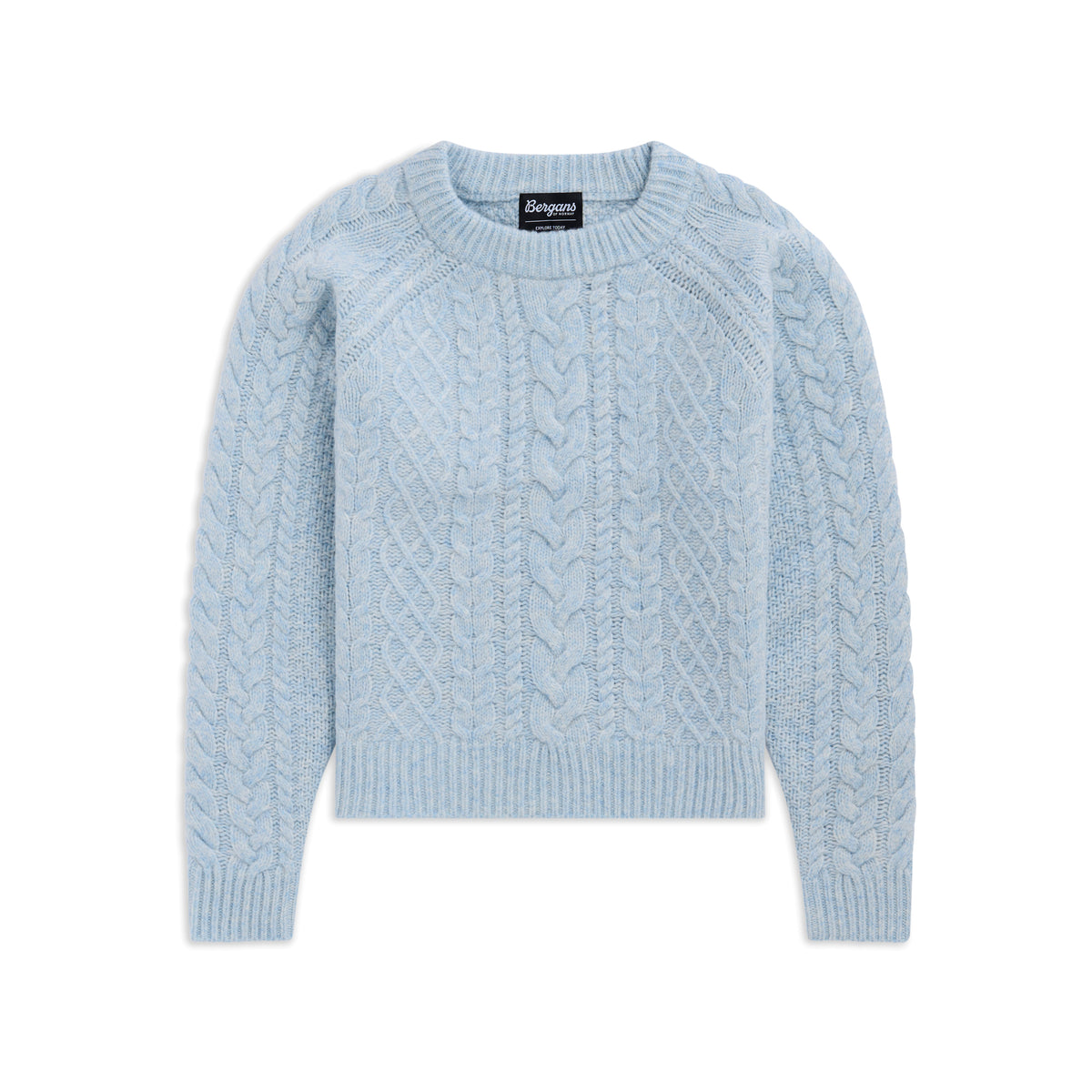 Bergans Lofoten Knitted Wool Jumper Women Light Dusty Blue
