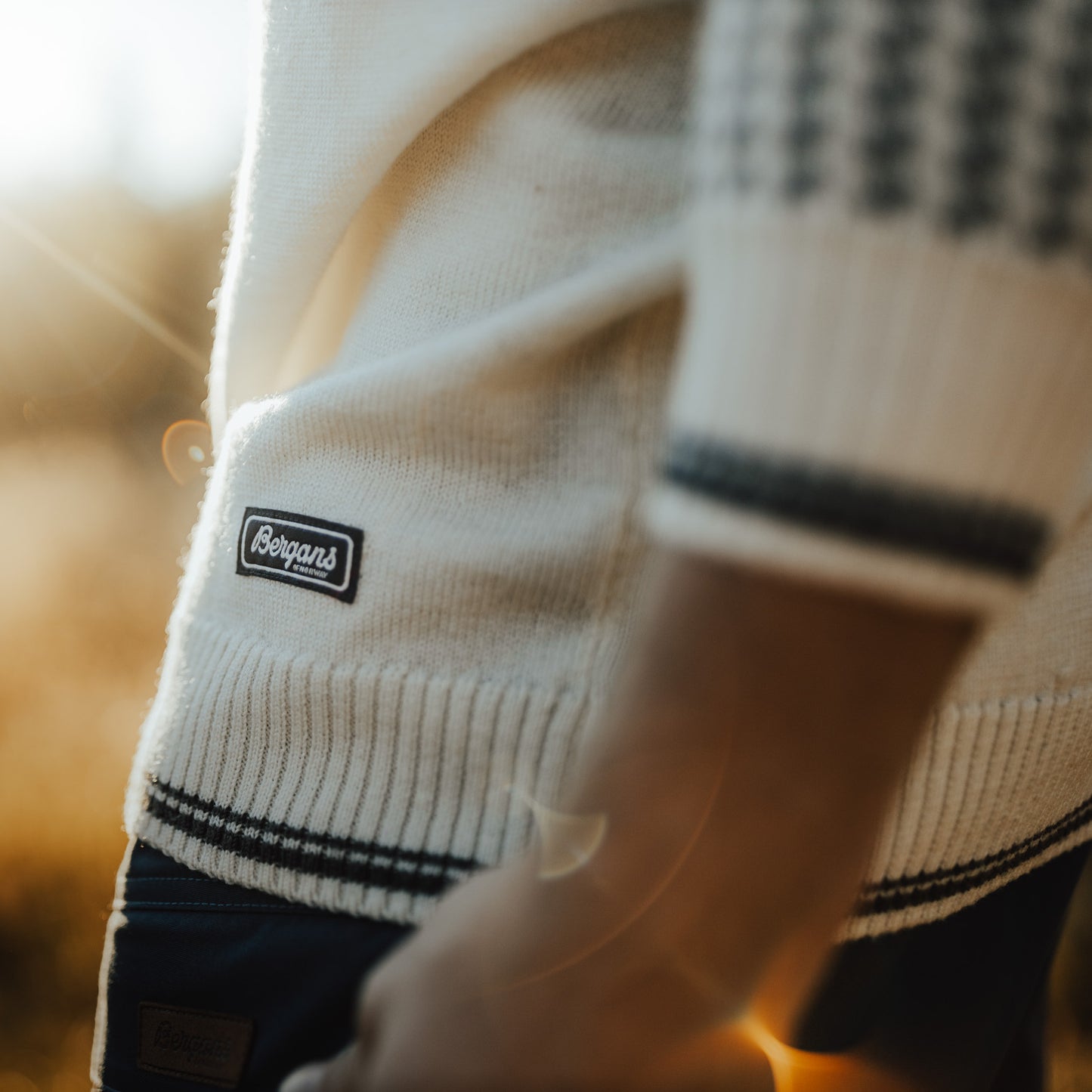 Bergans Alvdal Wool Jumper Men Vanilla White / Solid Dark Grey