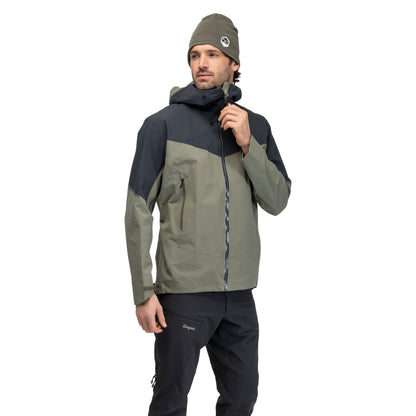 Bergans Rabot Alpine 3L Shell Jacket Men Green Mud / Dark Shadow Grey