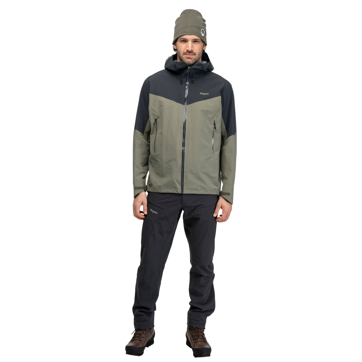Bergans Rabot Alpine 3L Shell Jacket Men Green Mud / Dark Shadow Grey