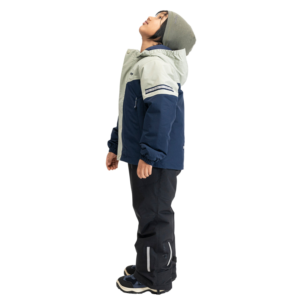 Bergans Lilletind Insulated Shell Jacket Kids Navy Blue / Light Green Mud