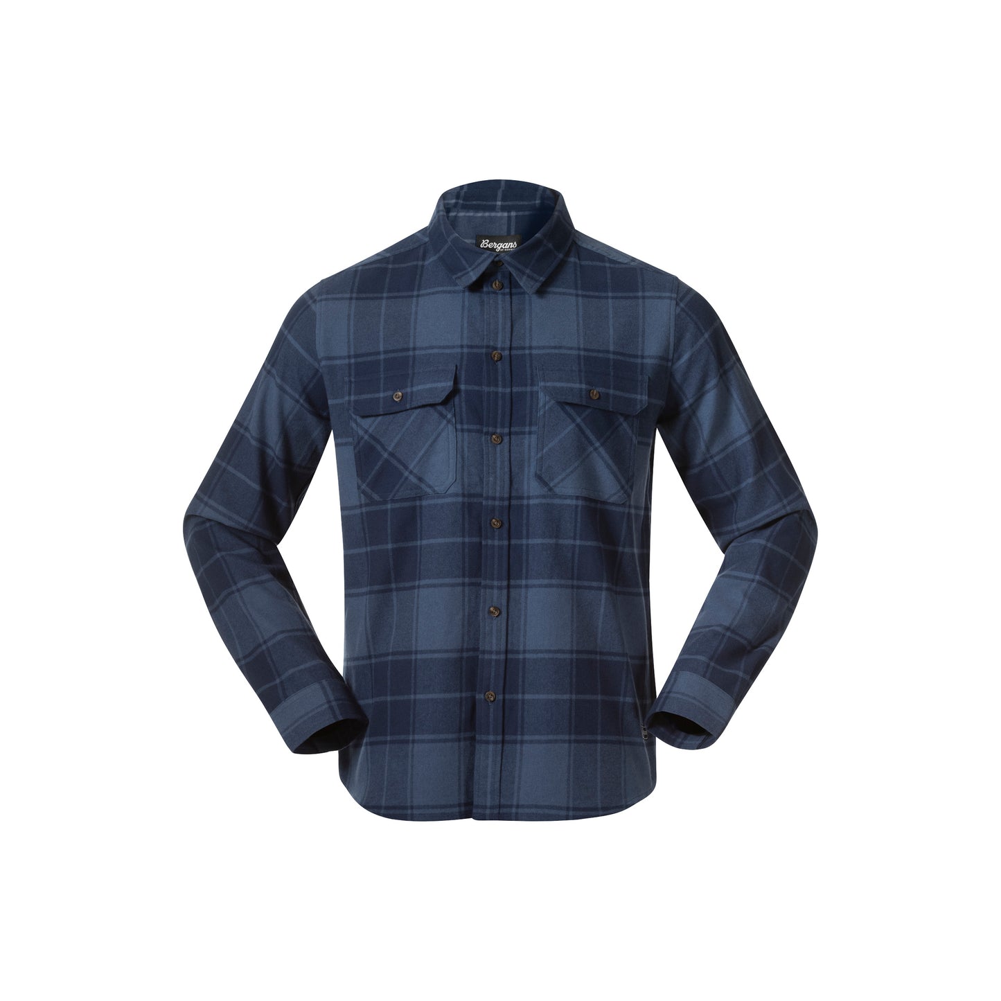 Bergans Nordmarka Flannel Shirt Men Granite Blue/Navy Blue Check