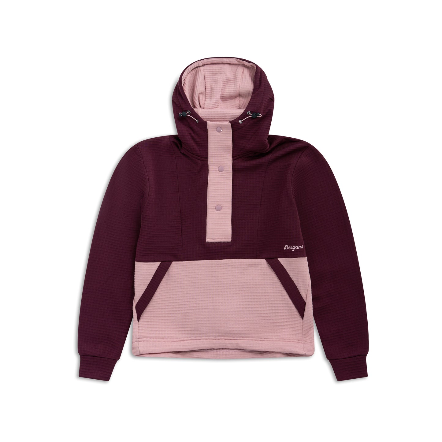 Bergans Vega Wool Hoodie Women Merlot / Faded Pink