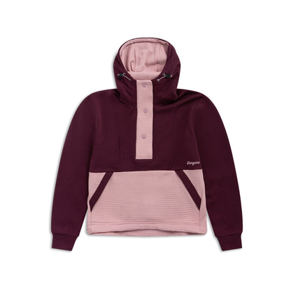 Bergans Vega Wool Hoodie Women Merlot / Faded Pink