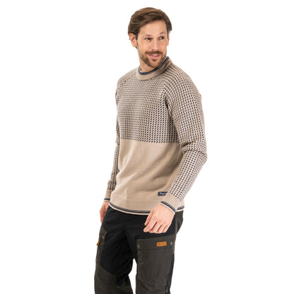 Bergans Alvdal Wool Jumper Men Sandstone / Navy Blue