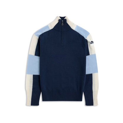 Bergans Lyderhorn Wool Half Zip Women Navy Blue / Light Dusty Blue
