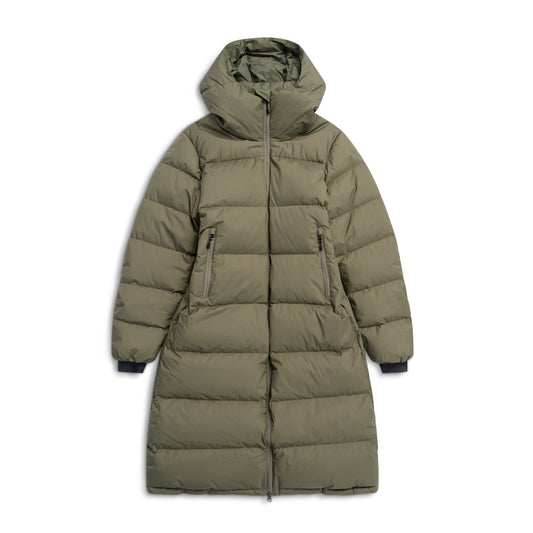 Bergans Urban Down Long Coat Women Green Mud