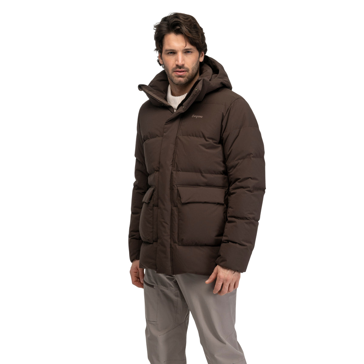 Bergans Dyna Down Hood Jacket Men Dark Chocolate