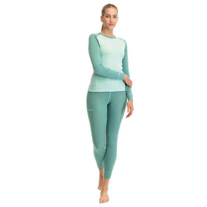 Bergans Inner:Dual Merino Tights Women Dark Mint Crush