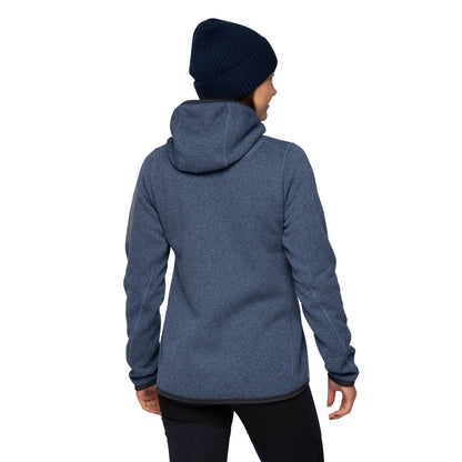 Bergans Kamphaug Knitted Women Hoodie Granite Blue