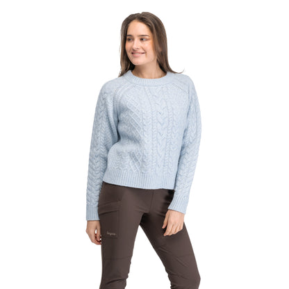 Bergans Lofoten Knitted Wool Jumper Women Light Dusty Blue