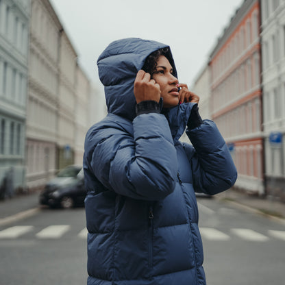 Bergans Urban Down Long Coat Women Granite Blue