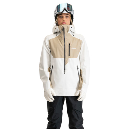 Bergans Oppdal 3L Shell Anorak Unisex Arctic White / Sandstone