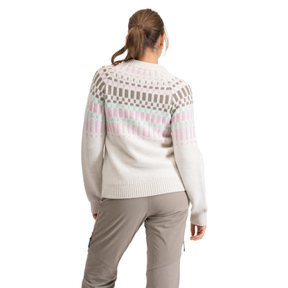 Bergans Nordmarka Merino Jumper Women Vanilla White / Cool Mint