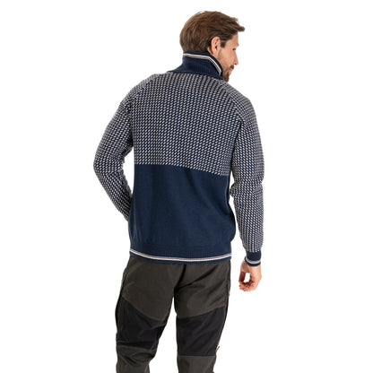 Bergans Alvdal Wool Half Zip Navy Blue/Vanilla White