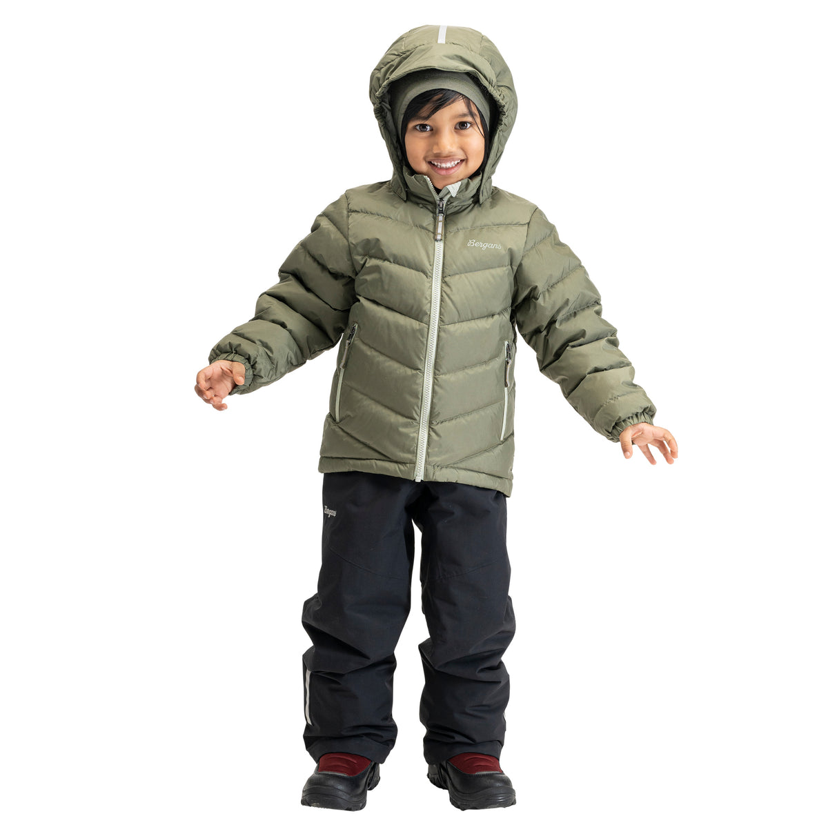 Bergans Kids Warm Down Jacket Green Mud