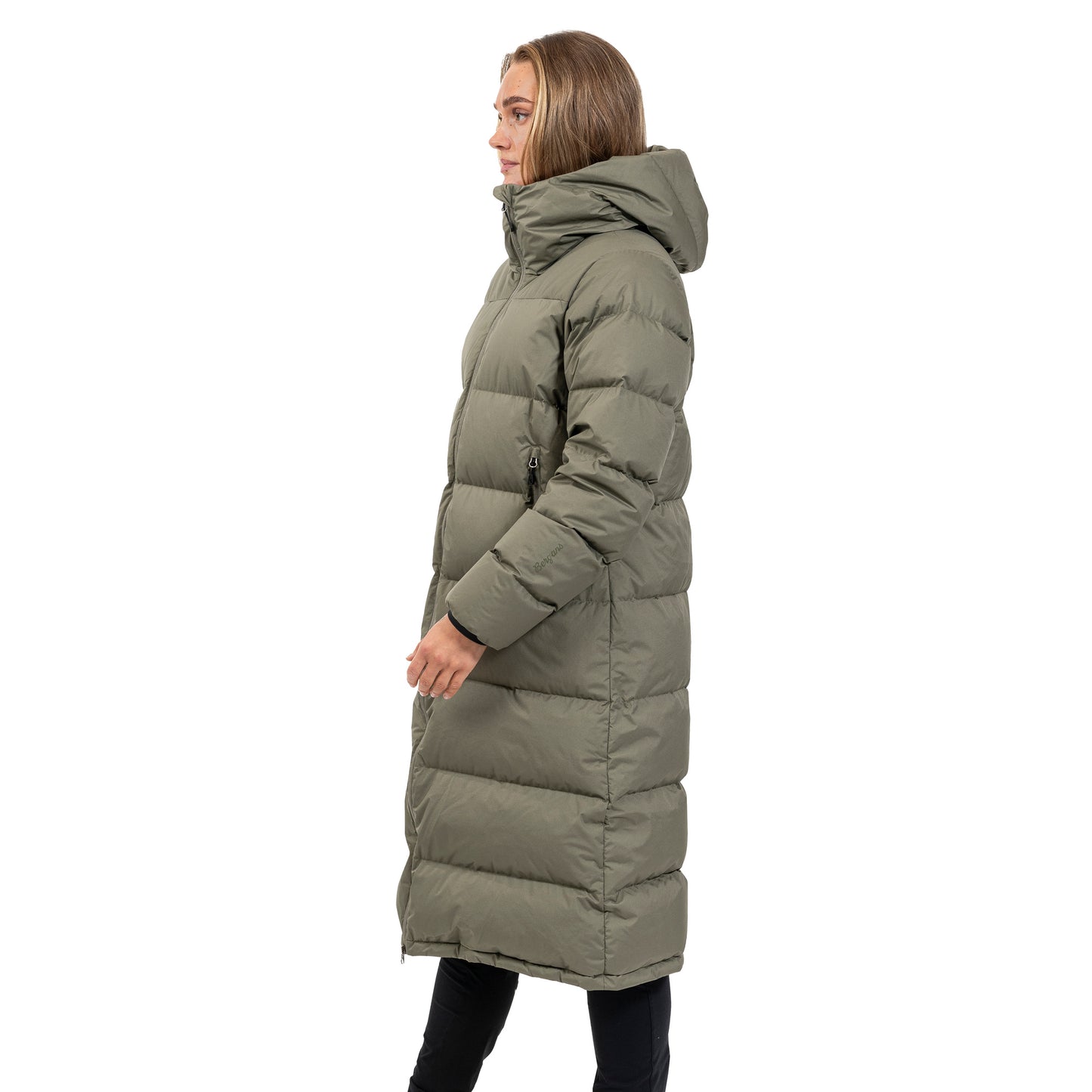 Bergans Urban Down Long Coat Women Green Mud