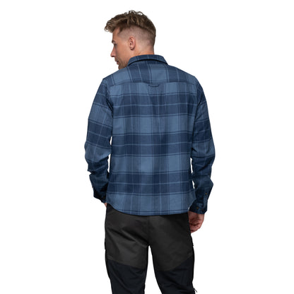 Bergans Nordmarka Flannel Shirt Men Granite Blue/Navy Blue Check