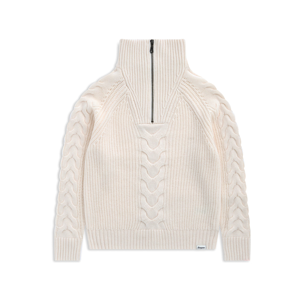 Bergans Milde Knitted Wool Half Zip Women Creme
