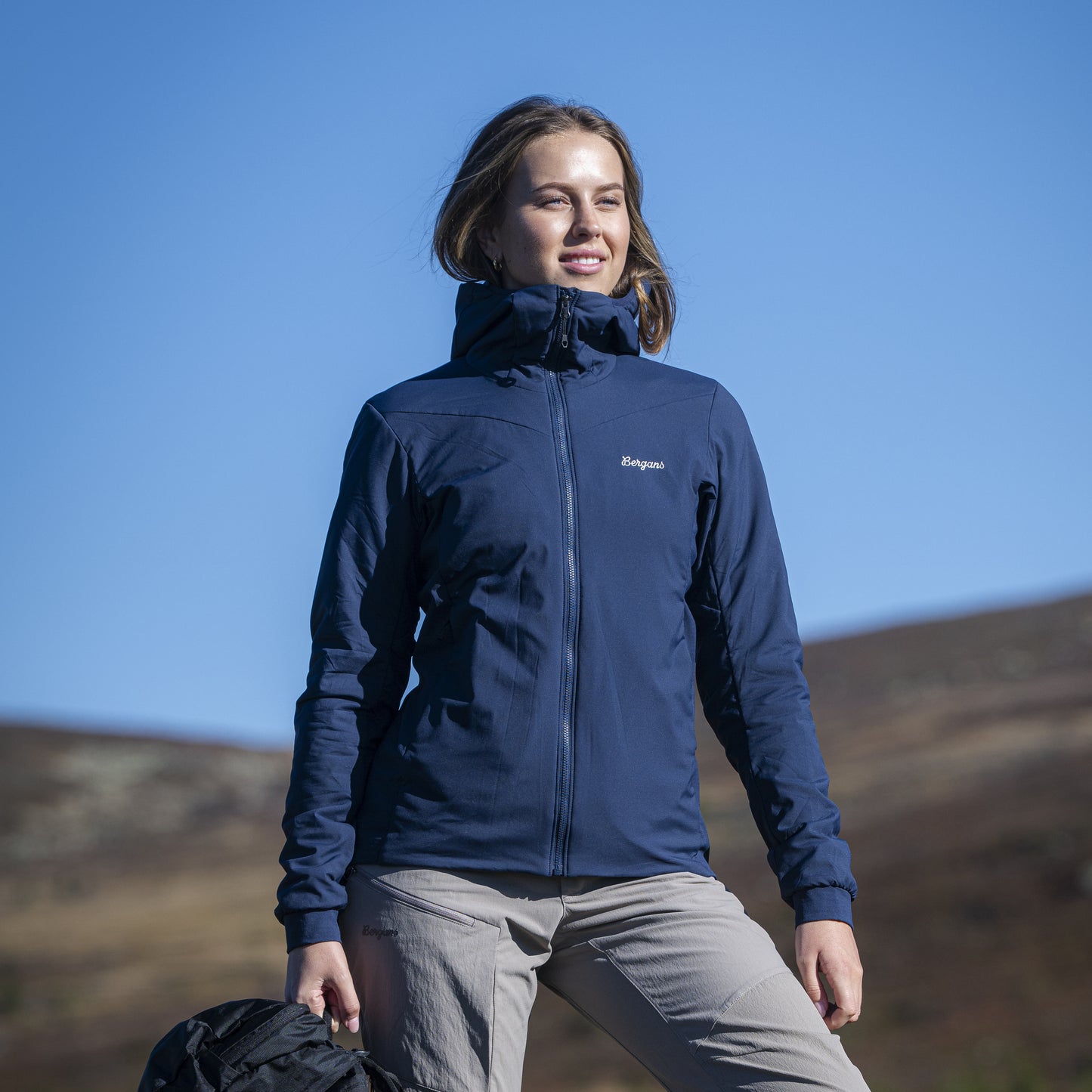 Bergans Holo Insulated Hood Jacket Women Navy Blue