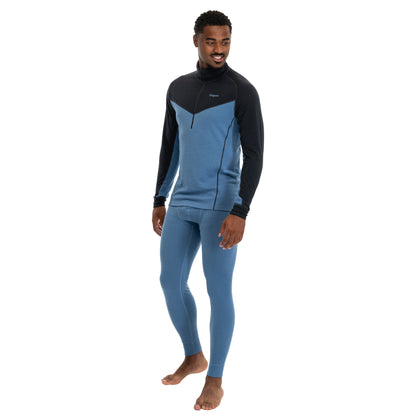 Bergans Inner:Dual Merino Half Zip Men Elemental Blue/Dark Shadow Grey
