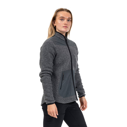 Bergans Nordmarka ReWool Pile Midlayer Jacket Women Solid Dark Grey / Dark Shadow Grey