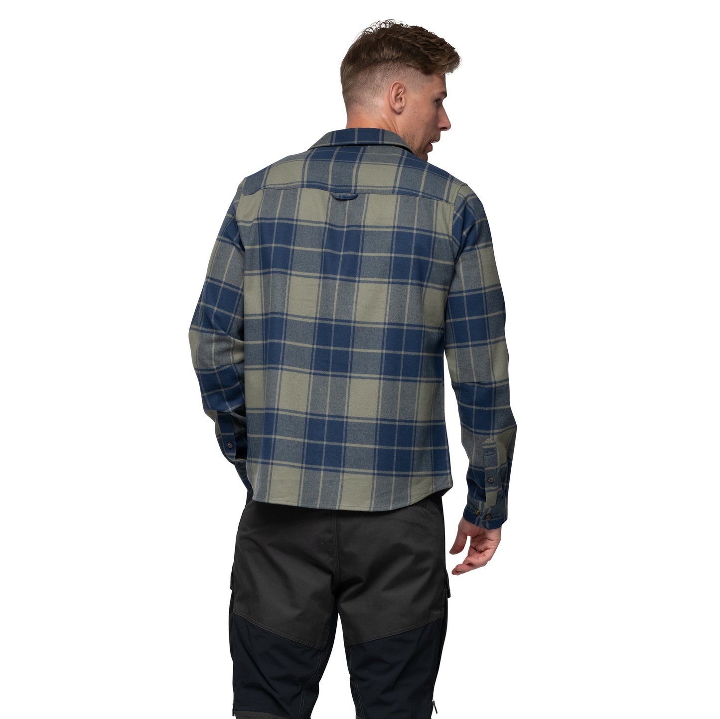 Bergans Nordmarka Flannel Shirt Men Green Mud/Navy Blue Check