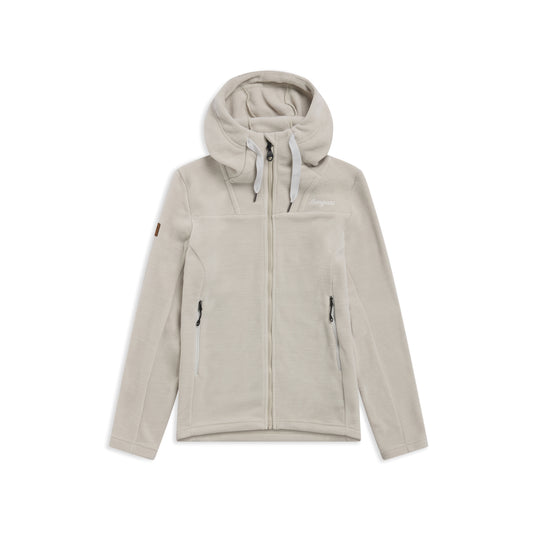Bergans Hareid Fleece Hood Jacket Women Coastal Sand