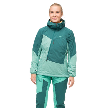 Bergans Tind Windbreaker Anorak Women Light Malachite Green / Malachite Green