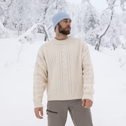 Bergans Lofoten Knitted Wool Jumper Men Creme