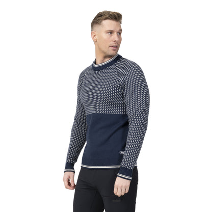Bergans Alvdal Wool Jumper Men Navy / Vanilla White