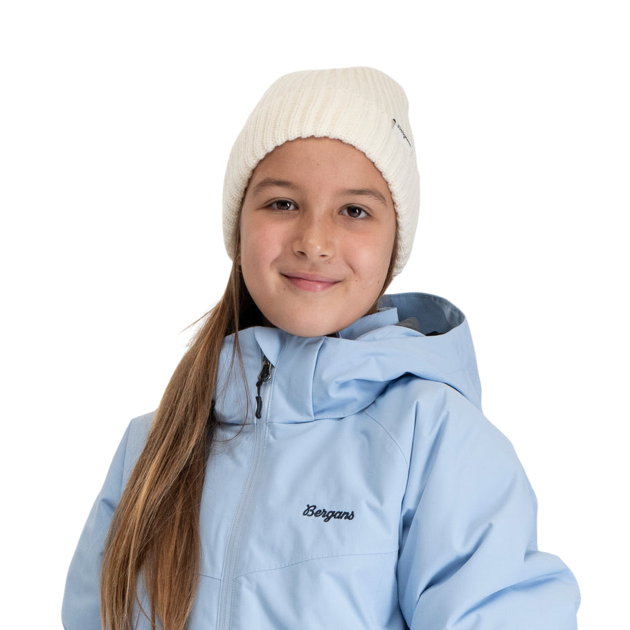 Bergans Nordmarka Merino Beanie Junior Vanilla White