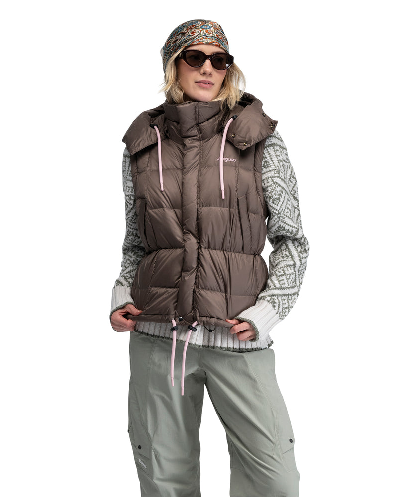 Bergans Vega Down Hood Jacket Women Hot Cocoa