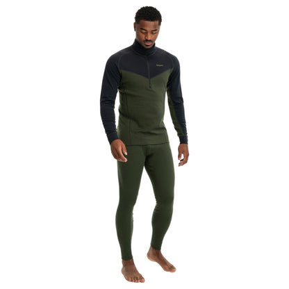 Bergans Inner:Dual Merino Half Zip Men Pine Forest/Dark Shadow Grey