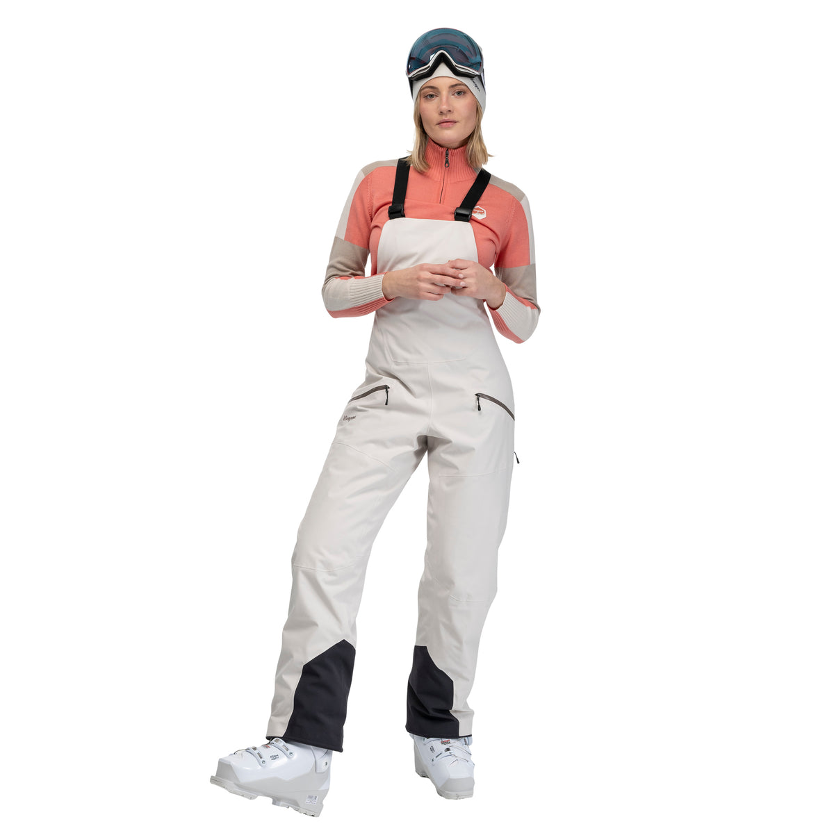 Bergans Oppdal Insulated Shell Bib Pants Women Bone White