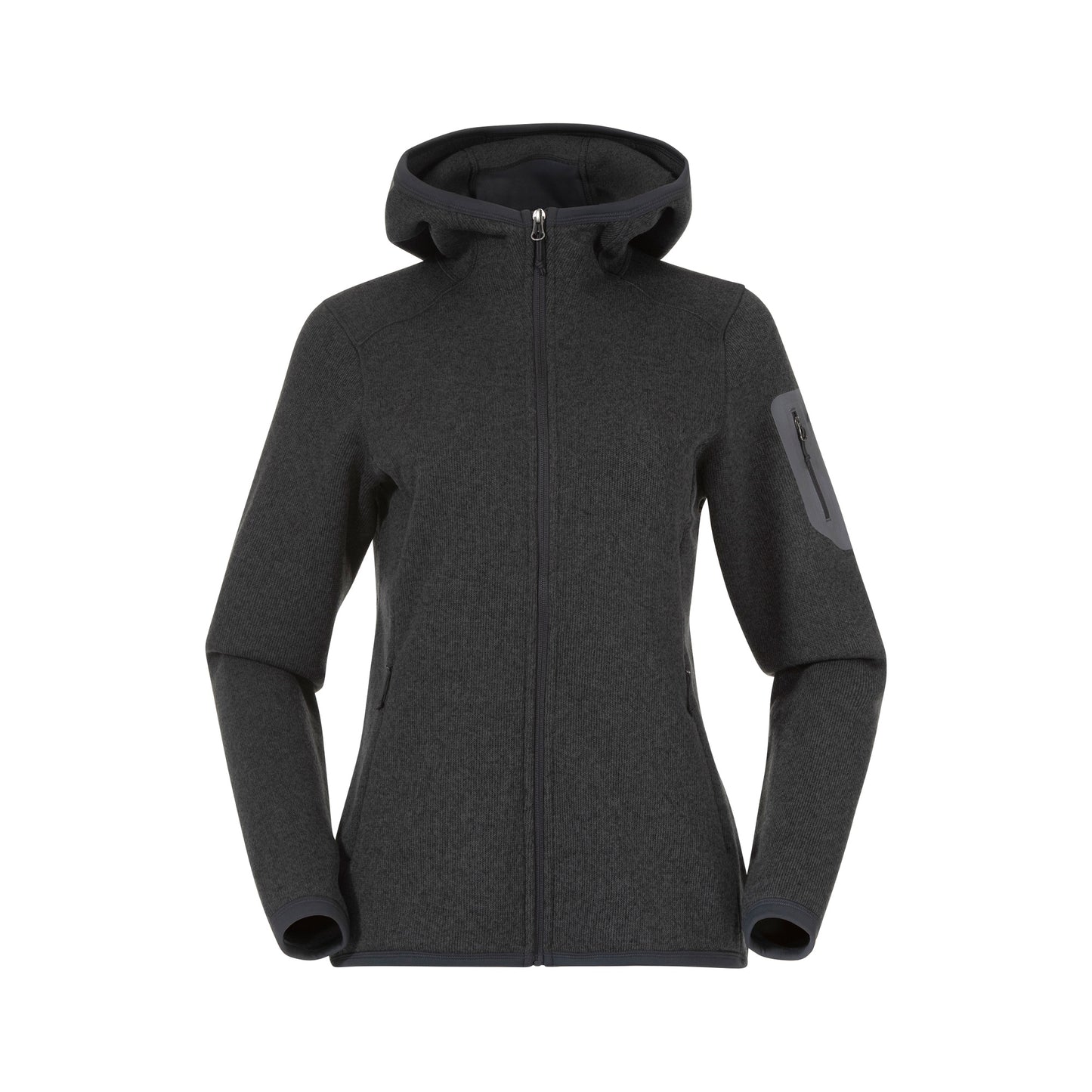 Bergans Kamphaug Knitted Women Hoodie Dark Shadow Grey