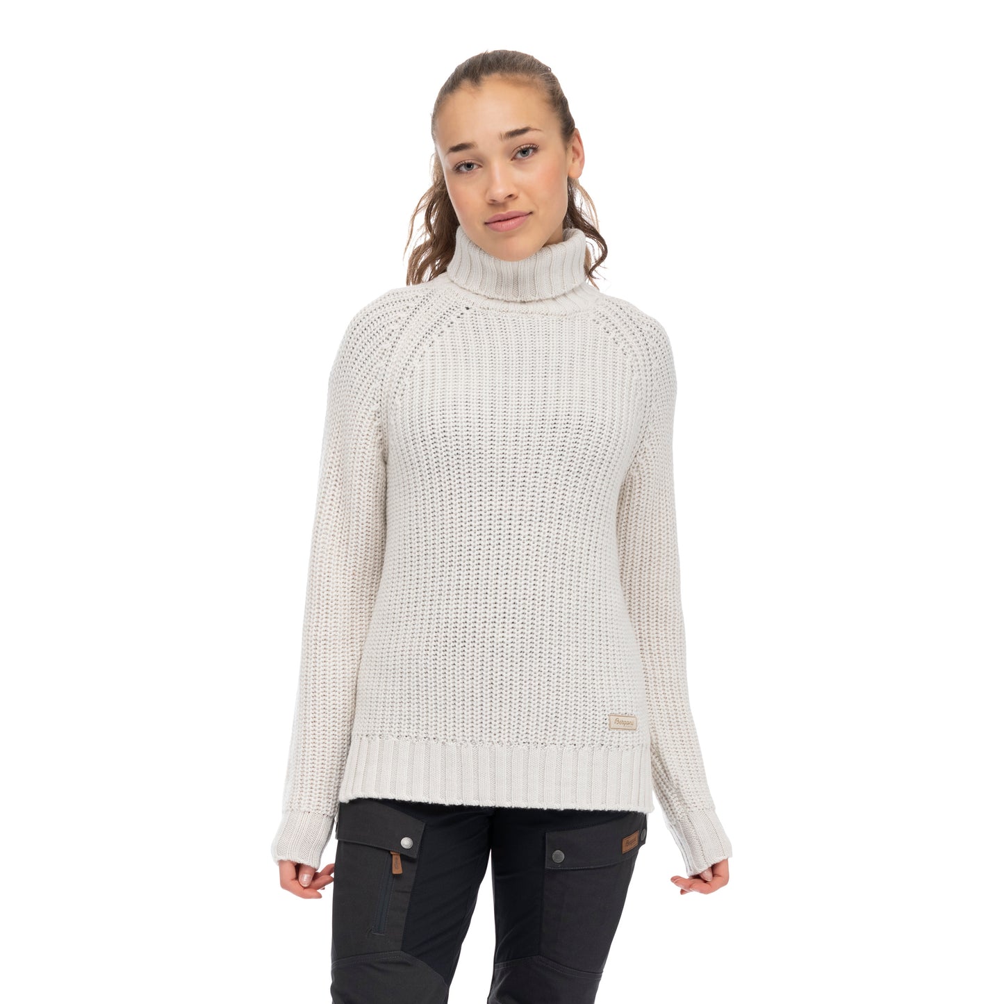 Bergans Nordmarka Merino High Neck Jumper Women Vanilla White
