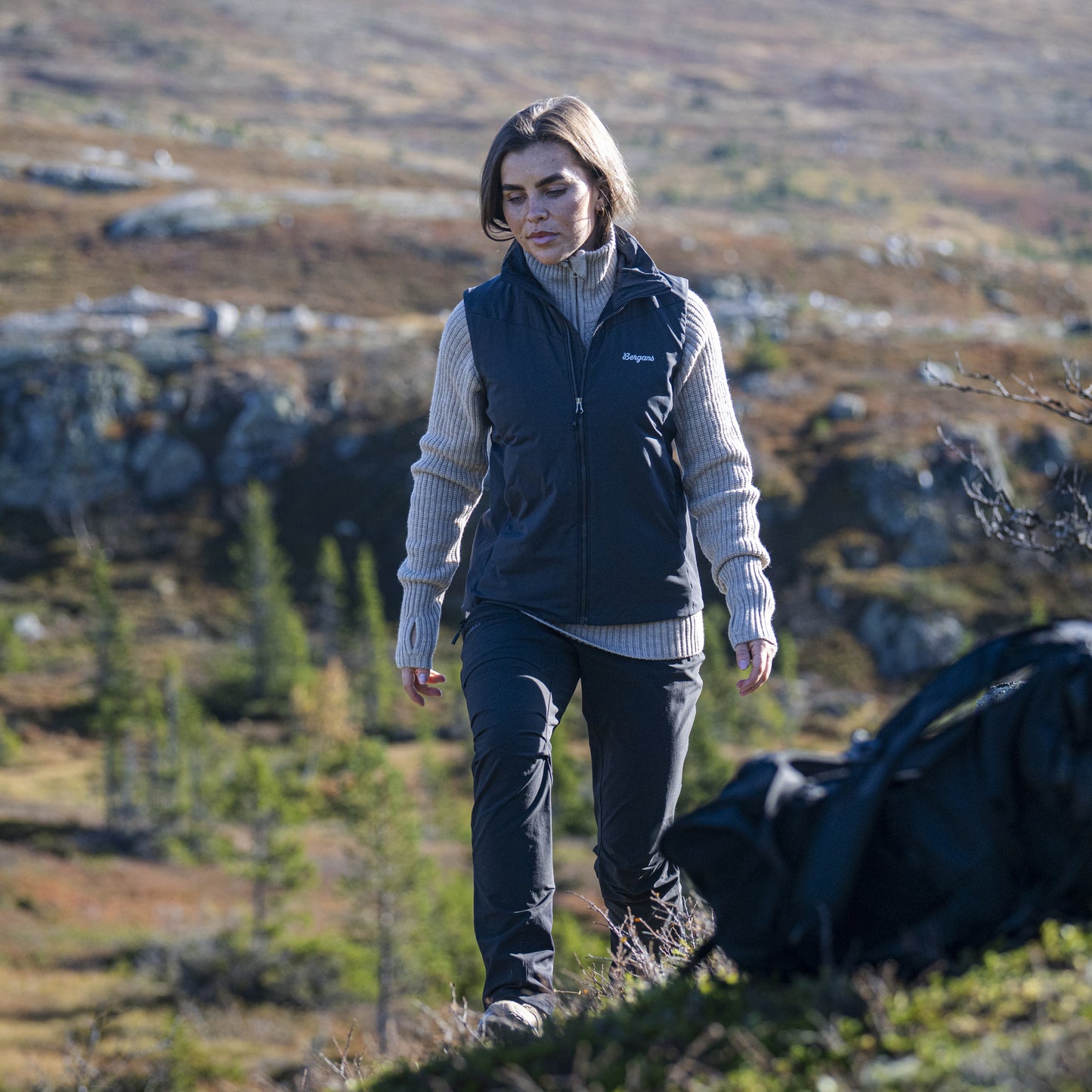Bergans Holo Insulated Vest Women Dark Shadow Grey