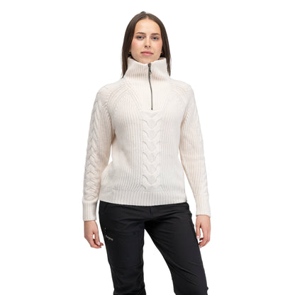 Bergans Milde Knitted Wool Half Zip Women Creme