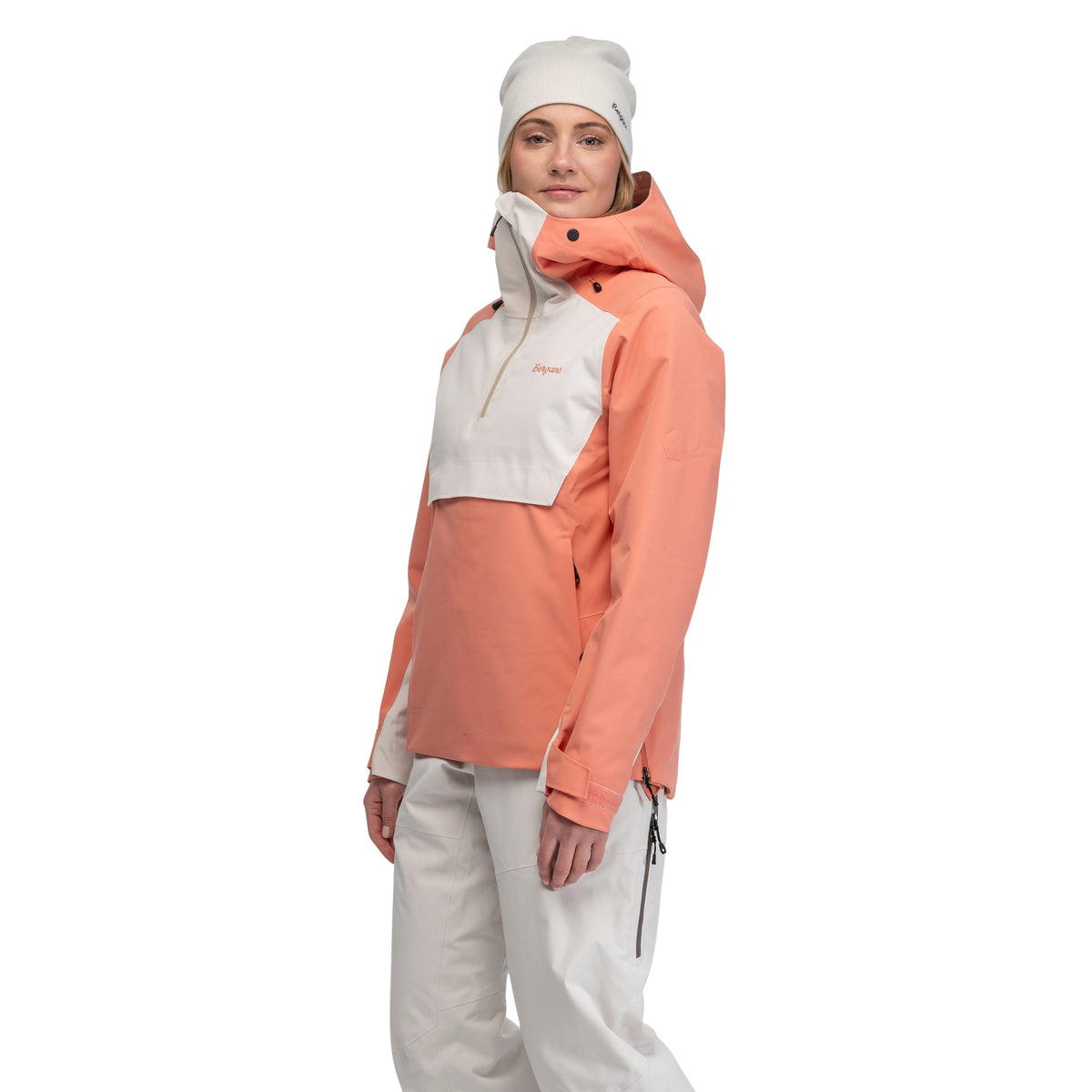 Bergans Oppdal Insulated Shell Anorak Women Light Weathered Red / Bone White