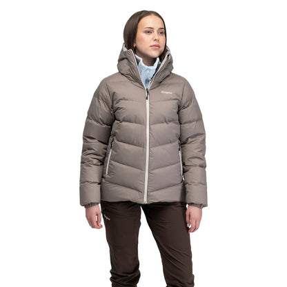 Bergans Garmo Down Hood Jacket Women Rock Taupe