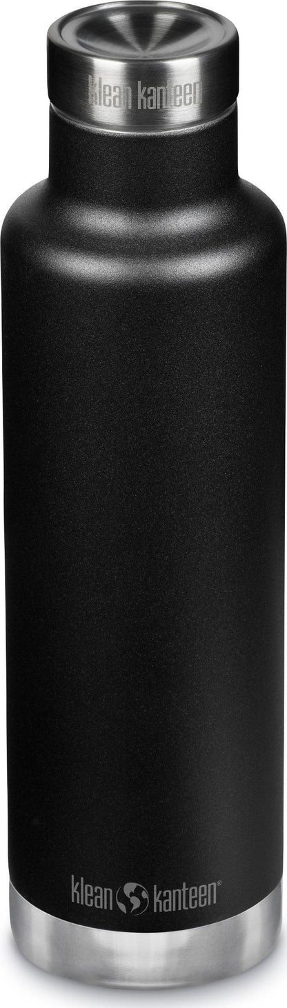 Klean Kanteen Isolerad Classic 750ml med Pour Through Kork Vattenflaska Svart - NatureLife
