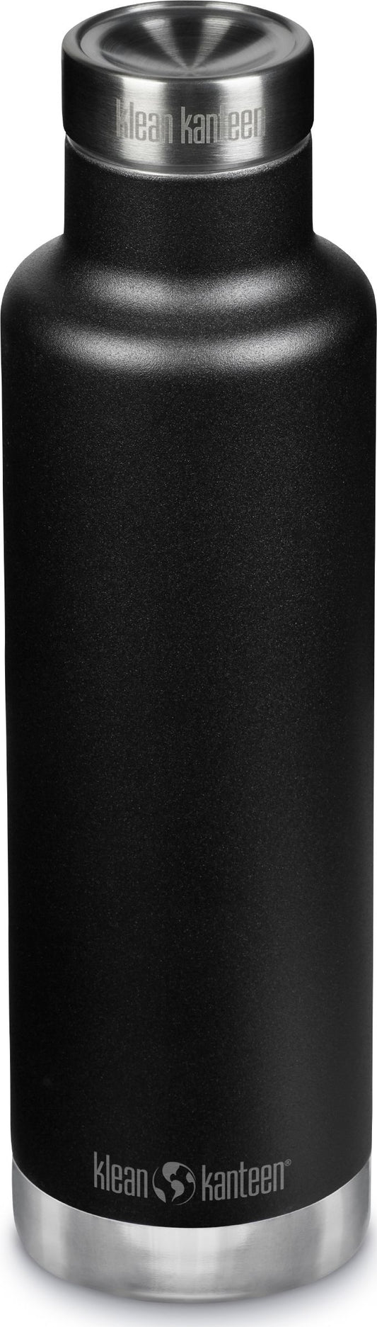 Isolerad Classic 750ml med Pour Through Kork Vattenflaska Svart